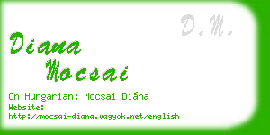 diana mocsai business card